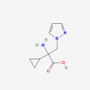 2-Amino-2-cyclopropyl-3-(1h-pyrazol-1-yl)propanoic acid