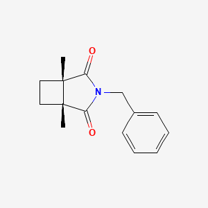 molecular formula C15H17NO2 B13637056 Cis-3-benzyl-1,5-dimethyl-3-azabicyclo[3.2.0]heptane-2,4-dione 