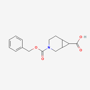 molecular formula C15H17NO4 B13637060 3-[(Benzyloxy)carbonyl]-3-azabicyclo[4.1.0]heptane-7-carboxylicacid 