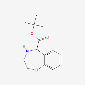 molecular formula C14H19NO3 B13637075 Tert-butyl 2,3,4,5-tetrahydro-1,4-benzoxazepine-5-carboxylate 