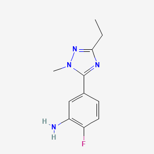 5-(3-Ethyl-1-methyl-1h-1,2,4-triazol-5-yl)-2-fluoroaniline