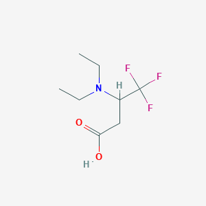 molecular formula C8H14F3NO2 B13637102 3-(Diethylamino)-4,4,4-trifluorobutanoic acid 