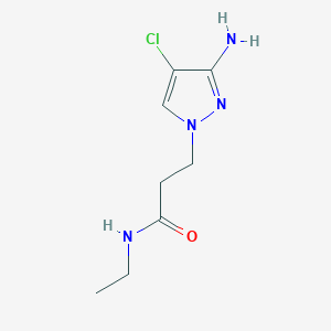 molecular formula C8H13ClN4O B13637109 3-(3-Amino-4-chloro-1h-pyrazol-1-yl)-N-ethylpropanamide 