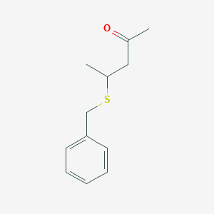 molecular formula C12H16OS B13637134 4-(Benzylthio)pentan-2-one 