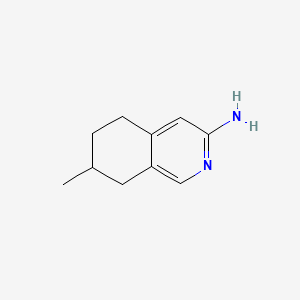 molecular formula C10H14N2 B13637154 7-Methyl-5,6,7,8-tetrahydroisoquinolin-3-amine 