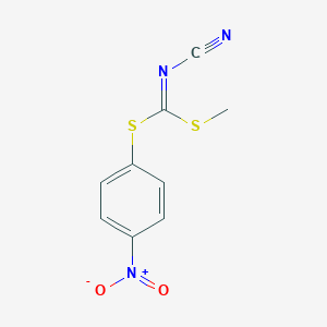 molecular formula C9H7N3O2S2 B136372 Methyl (4-nitrophenyl) cyanocarbonimidodithioate CAS No. 152382-10-0