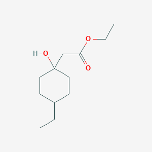 molecular formula C12H22O3 B13637215 Ethyl 2-(4-ethyl-1-hydroxycyclohexyl)acetate 