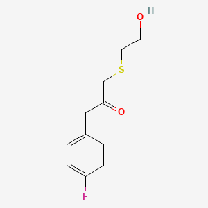 1-(4-Fluorophenyl)-3-((2-hydroxyethyl)thio)propan-2-one