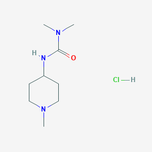 molecular formula C9H20ClN3O B13637241 3,3-Dimethyl-1-(1-methylpiperidin-4-yl)ureahydrochloride 