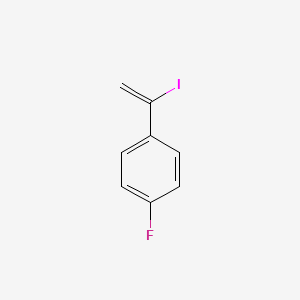 molecular formula C8H6FI B13637248 1-Fluoro-4-(1-iodoethenyl)benzene 