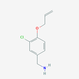 molecular formula C10H12ClNO B13637267 [3-Chloro-4-(prop-2-en-1-yloxy)phenyl]methanamine 