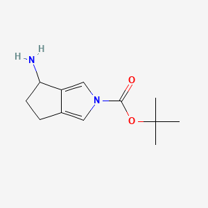 molecular formula C12H18N2O2 B13637274 tert-Butyl 4-amino-5,6-dihydrocyclopenta[c]pyrrole-2(4H)-carboxylate 