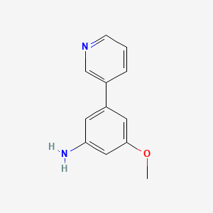 molecular formula C12H12N2O B13637294 3-Methoxy-5-(pyridin-3-yl)aniline 