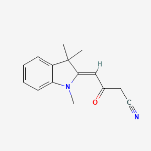 molecular formula C15H16N2O B13637328 3-Oxo-4-(1,3,3-trimethyl-1,3-dihydro-indol-2-ylidene)-butyronitrile 