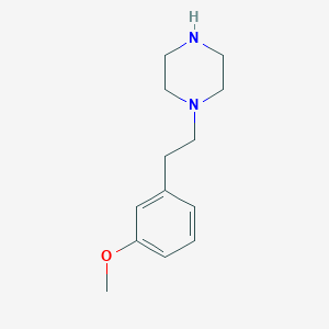 molecular formula C13H20N2O B13637329 1-[2-(3-Methoxyphenyl)ethyl]piperazine 