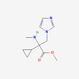 Methyl 2-cyclopropyl-3-(1h-imidazol-1-yl)-2-(methylamino)propanoate