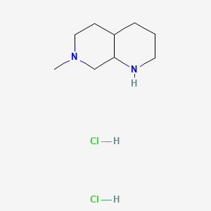 molecular formula C9H20Cl2N2 B13637342 7-Methyl-decahydro-1,7-naphthyridine dihydrochloride 