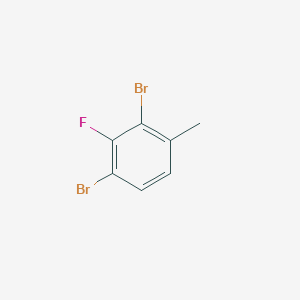 molecular formula C7H5Br2F B13637357 1,3-Dibromo-2-fluoro-4-methylbenzene 