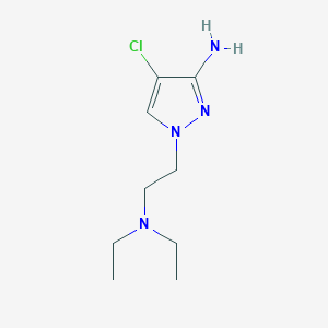 molecular formula C9H17ClN4 B13637366 4-Chloro-1-(2-(diethylamino)ethyl)-1h-pyrazol-3-amine 