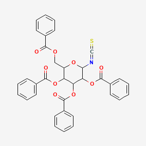 molecular formula C35H27NO9S B13637376 (3,4,5-Tribenzoyloxy-6-isothiocyanatooxan-2-yl)methyl benzoate 