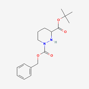 molecular formula C17H24N2O4 B13637387 t-Butyl 1-benzyloxycarbonylhexahydropyridazine-3-carboxylate 