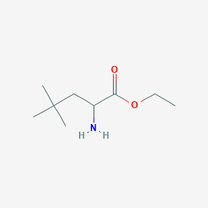 molecular formula C9H19NO2 B13637395 Ethyl 2-amino-4,4-dimethylpentanoate 