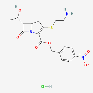 (4-Nitrophenyl)methyl 3-(2-aminoethylsulfanyl)-6-(1-hydroxyethyl)-7-oxo-1-azabicyclo[3.2.0]hept-2-ene-2-carboxylate;hydrochloride