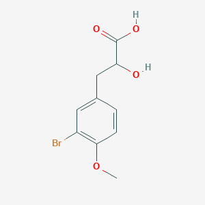 molecular formula C10H11BrO4 B13637471 3-(3-Bromo-4-methoxyphenyl)-2-hydroxypropanoic acid 