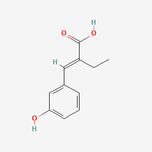 molecular formula C11H12O3 B13637477 (2E)-2-[(3-hydroxyphenyl)methylidene]butanoic acid CAS No. 59150-87-7