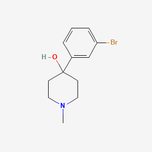 molecular formula C12H16BrNO B13637493 4-(3-Bromophenyl)-1-methyl-4-piperidinol 