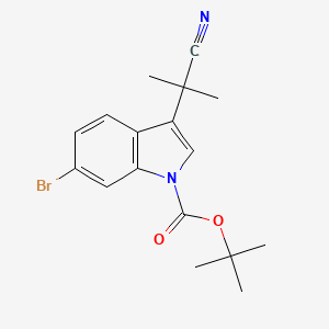 tert-Butyl 6-bromo-3-(2-cyanopropan-2-yl)-1H-indole-1-carboxylate