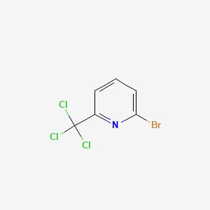 molecular formula C6H3BrCl3N B13637534 2-Bromo-6-(trichloromethyl)pyridine 