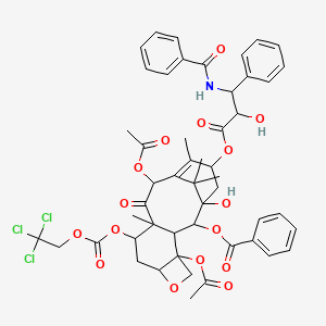 molecular formula C50H52Cl3NO16 B13637569 [(1S,2S,3R,4S,7R,9S,10S,12R,15S)-4,12-diacetyloxy-15-[(2R,3S)-3-benzamido-2-hydroxy-3-phenylpropanoyl]oxy-1-hydroxy-10,14,17,17-tetramethyl-11-oxo-9-(2,2,2-trichloroethoxycarbonyloxy)-6-oxatetracyclo[11.3.1.0^{3,10.0^{4,7]heptadec-13-en-2-yl] benzoate 