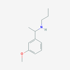 molecular formula C12H19NO B13637589 N-(1-(3-Methoxyphenyl)ethyl)propan-1-amine CAS No. 727968-53-8