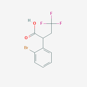 molecular formula C10H8BrF3O2 B13637594 2-(2-Bromophenyl)-4,4,4-trifluorobutanoic acid 