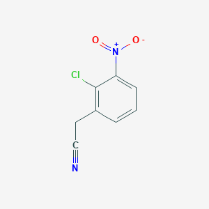 molecular formula C8H5ClN2O2 B13637596 2-(2-Chloro-3-nitrophenyl)acetonitrile CAS No. 108772-95-8