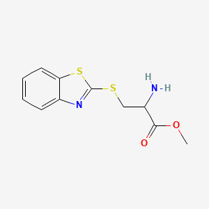 molecular formula C11H12N2O2S2 B13637621 methyl S-(benzo[d]thiazol-2-yl)cysteinate 