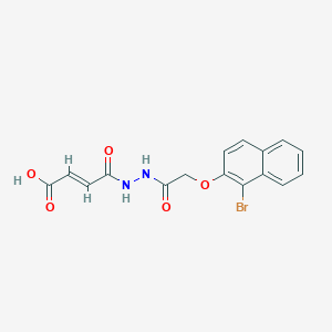 molecular formula C16H13BrN2O5 B1363765 (2E)-4-(2-{[(1-bromonaphthalen-2-yl)oxy]acetyl}hydrazinyl)-4-oxobut-2-enoic acid 
