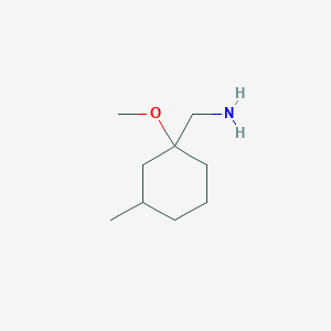 molecular formula C9H19NO B13637655 (1-Methoxy-3-methylcyclohexyl)methanamine 