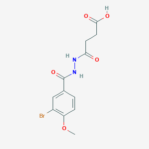 molecular formula C12H13BrN2O5 B1363766 4-[2-(3-Bromo-4-methoxybenzoyl)hydrazino]-4-oxobutanoic acid 