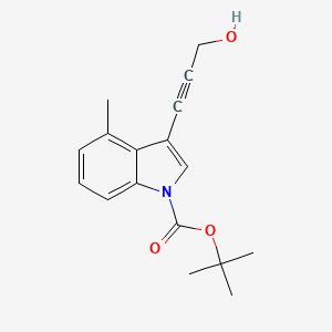 tert-butyl 3-(3-hydroxyprop-1-yn-1-yl)-4-methyl-1H-indole-1-carboxylate