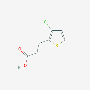 molecular formula C7H7ClO2S B13637680 3-(3-Chlorothiophen-2-yl)propanoicacid 