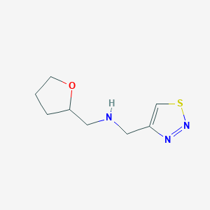 molecular formula C8H13N3OS B13637699 n-((1,2,3-Thiadiazol-4-yl)methyl)-1-(tetrahydrofuran-2-yl)methanamine 