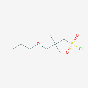 2,2-Dimethyl-3-propoxypropane-1-sulfonyl chloride