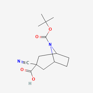 8-(Tert-butoxycarbonyl)-3-cyano-8-azabicyclo[3.2.1]octane-3-carboxylic acid