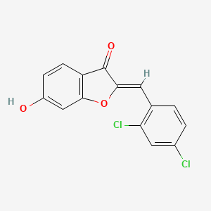 molecular formula C15H8Cl2O3 B1363772 2-[(2,4-Dichlorophenyl)methylene]-6-hydroxybenzo[b]furan-3-one 