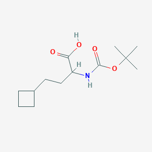 molecular formula C13H23NO4 B13637732 2-(Tert-butoxycarbonylamino)-4-cyclobutyl-butanoic acid 