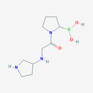 [1-[2-(pyrrolidin-3-ylamino)acetyl]pyrrolidin-2-yl]boronic acid