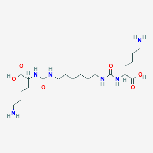 molecular formula C20H40N6O6 B13637753 (2S)-6-Amino-2-({[6-({[(1S)-5-amino-1-carboxypentyl]carbamoyl}amino)hexyl]carbamoyl}amino)hexanoic acid 