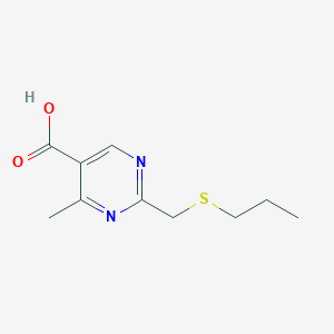 4-Methyl-2-((propylthio)methyl)pyrimidine-5-carboxylic acid